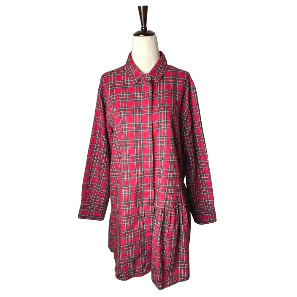 Zara Red Checkered Mini Dress - Picture 2 of 11